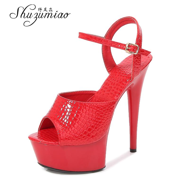 Shuzumiao Women Sandals sexy shoes for women high heels sexy 2021 Summer Fashion PU Platform 15cm Female Strip Pole Dance Shoes, As picture shown
Shuzumiao Women Sandals sexy shoes for women high heels sexy 2021 Summer Fashion PU Platform 15cm Female Strip Pole Dance Shoes, As picture shown