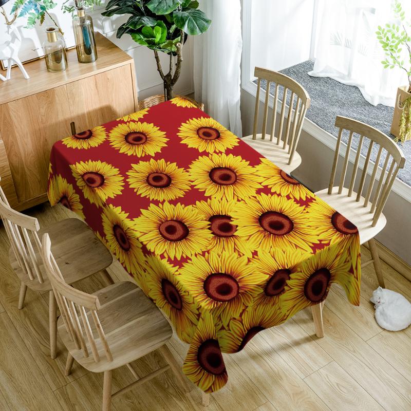 Pastoral style Polyester Tablecloth Yellow Sunflower Flower Pattern Dustproof Cotton Rectangular Dining Table Cloth Home Decor, Style b
Pastoral style Polyester Tablecloth Yellow Sunflower Flower Pattern Dustproof Cotton Rectangular Dining Table Cloth Home Decor, Style b