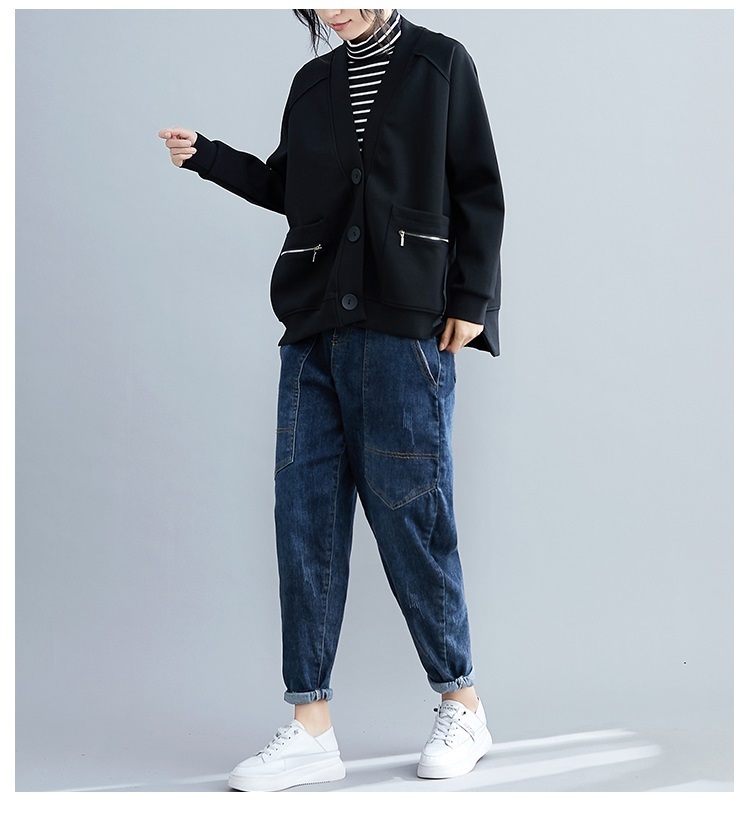 cotton plus size oversize vintage causal loose autumn winter jacket Coat for women Clothes Cardigan Outerwear tops 201019