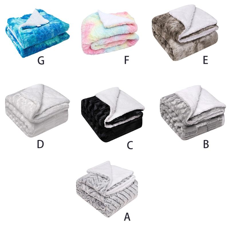 Thickened Double Layer Cashmere Blanket Imitation Fur Plush Blanket PV Cashmere