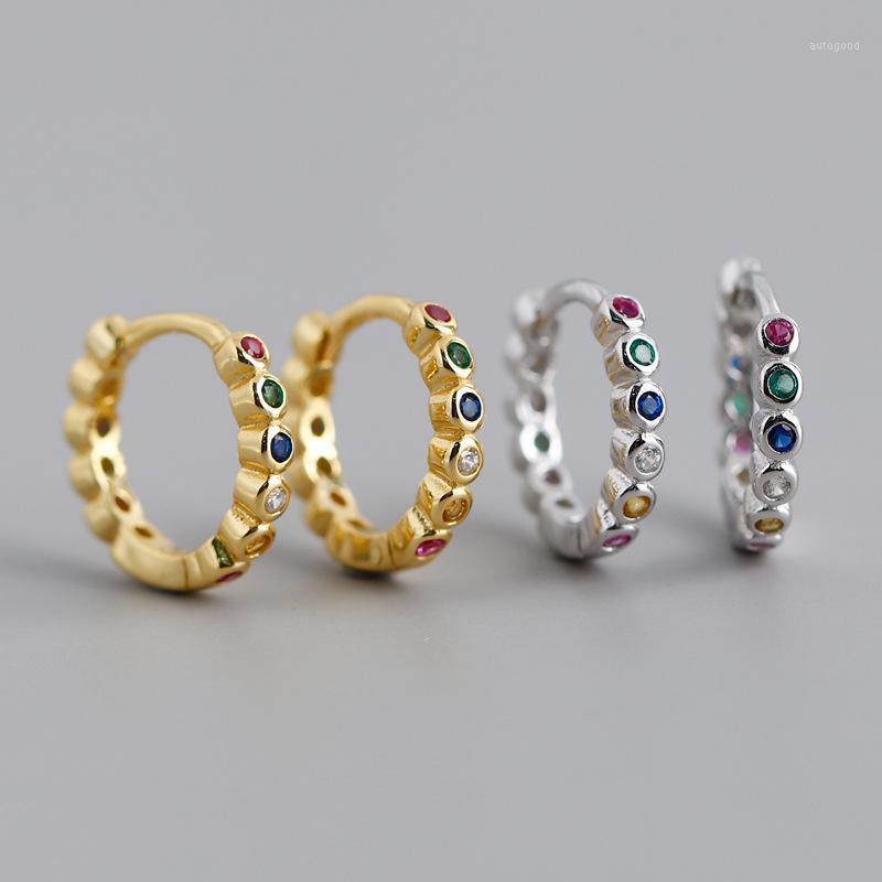 Hoop & Huggie 100% Real 925 Sterling Silver Colorful CZ Earrings Women Chic Round Zircon Ear Stud Cartilage Studs Tra1
Hoop & Huggie 100% Real 925 Sterling Silver Colorful CZ Earrings Women Chic Round Zircon Ear Stud Cartilage Studs Tra1