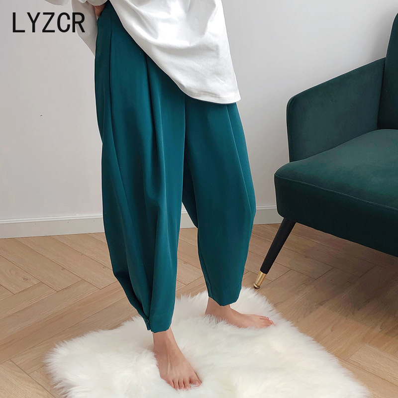 Wide Leg Loose Pants Female Trousers Spring Stright Harem Pants Women White High Waist Pants For Women Office Trousers 201031