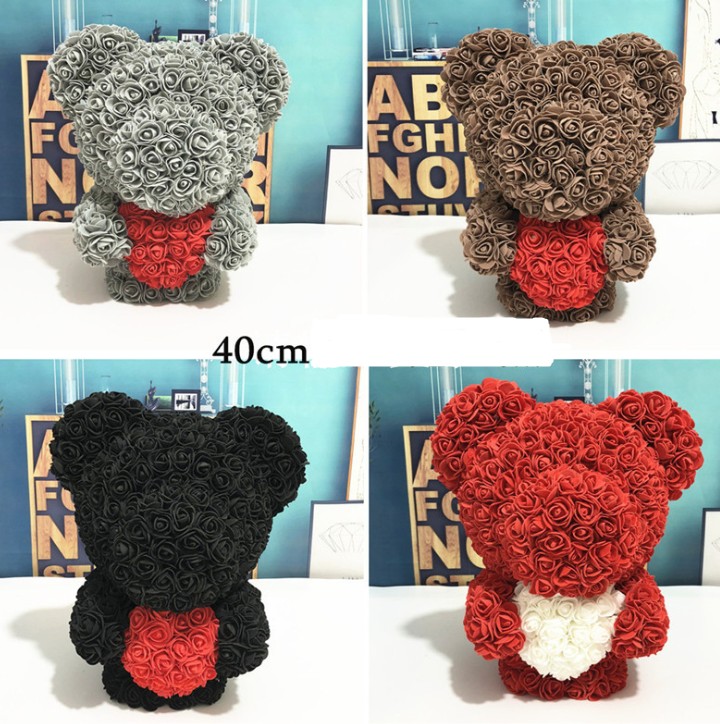 40cm Valentine's day gift love rose Bear Soap flower creative eternal flower present stand bear party supplies, As pic
40cm Valentine's day gift love rose Bear Soap flower creative eternal flower present stand bear party supplies, As pic