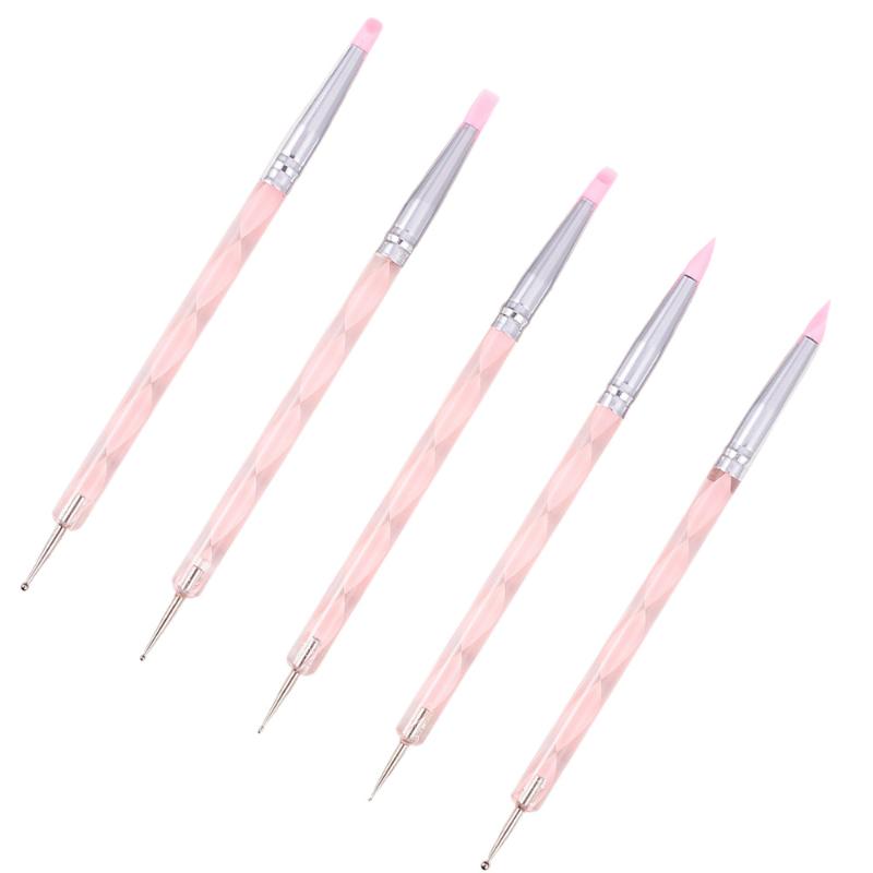 5Pcs Nail Art Pen Brush Tool with Double Heads Creative Nail Polish Brush Carving Pen (Pink
5Pcs Nail Art Pen Brush Tool with Double Heads Creative Nail Polish Brush Carving Pen (Pink