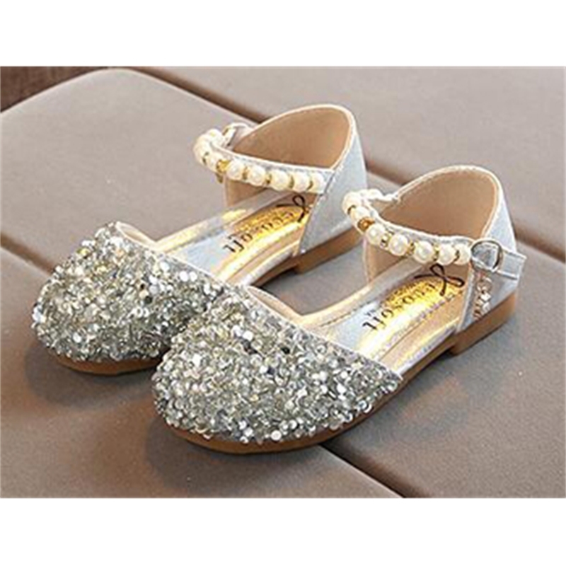 girls sequin shoes princess gold pink silver kids summer nina sapatos glitter holiday shoes wedding birthday party formal 210306