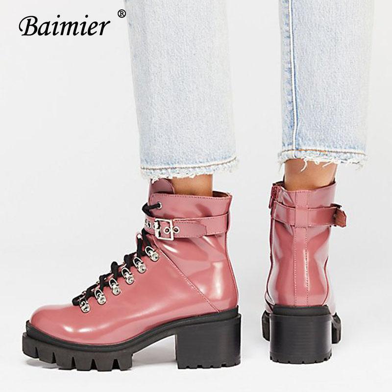 2020 Baimier Womens Chunky Wedge Platform Black Patent Leather Ankle Boots Female Punk Style Ankle Boots1
2020 Baimier Womens Chunky Wedge Platform Black Patent Leather Ankle Boots Female Punk Style Ankle Boots1