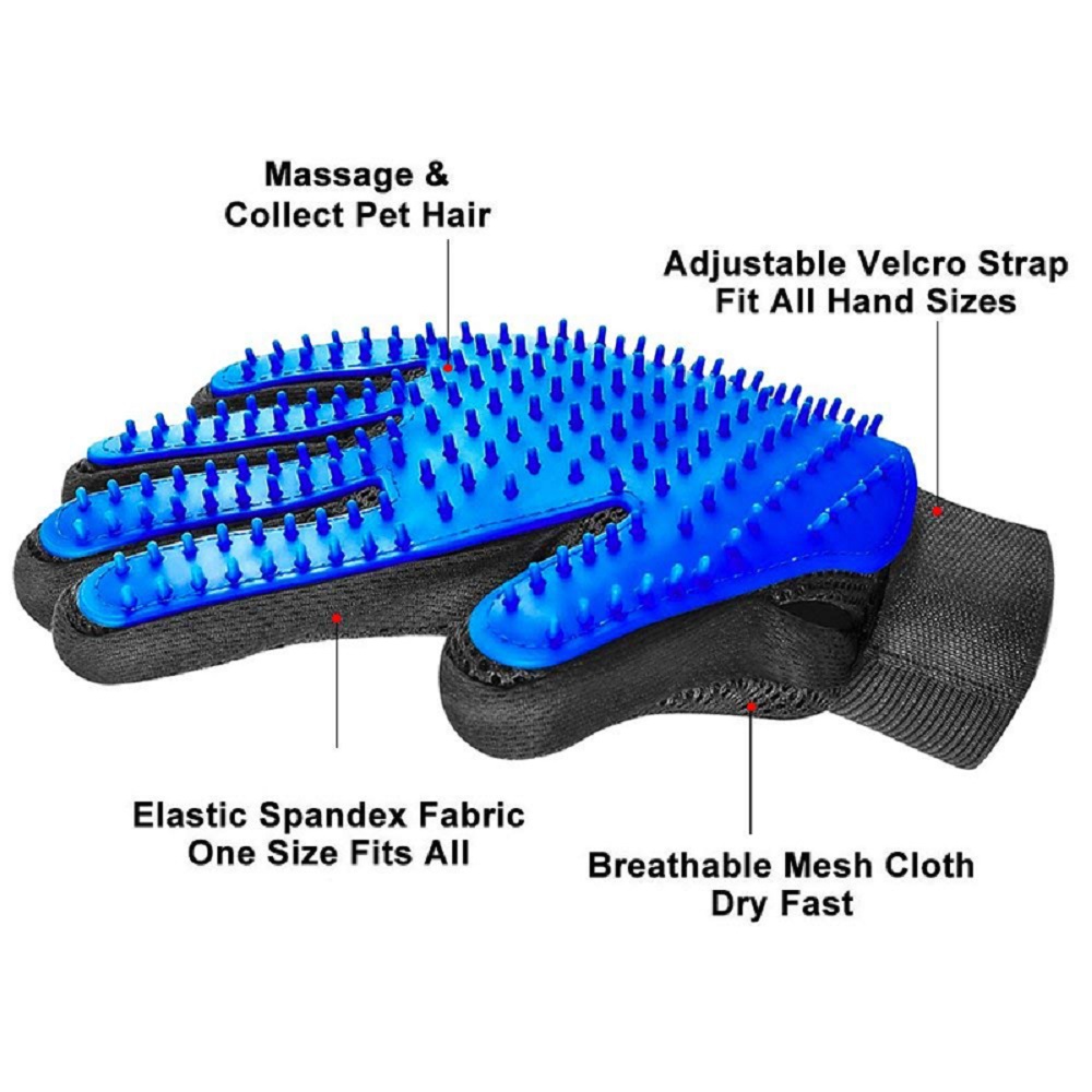 Grooming Silicone Brush Comb Shed Hair Remove Deshedding Glove Pet Dog Cat Animal Bath Cleaning Mitt Massage Tool CFYL0244