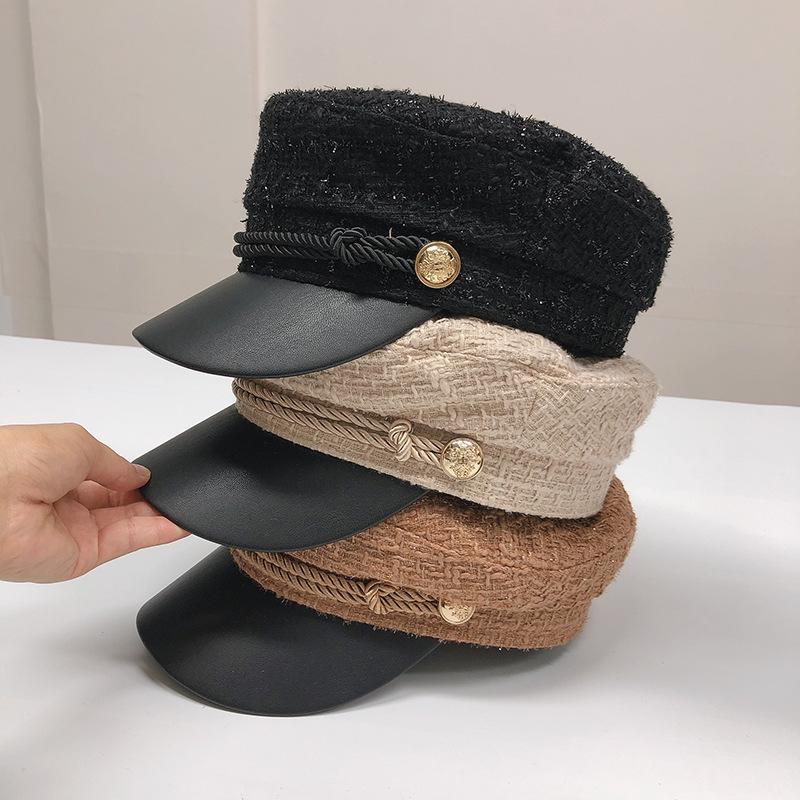 202011-may38917 autumn Bright line Classic tweed Rope decoratio pu brim street lady octagonal hat women leisure beret cap, Black
202011-may38917 autumn Bright line Classic tweed Rope decoratio pu brim street lady octagonal hat women leisure beret cap, Black
