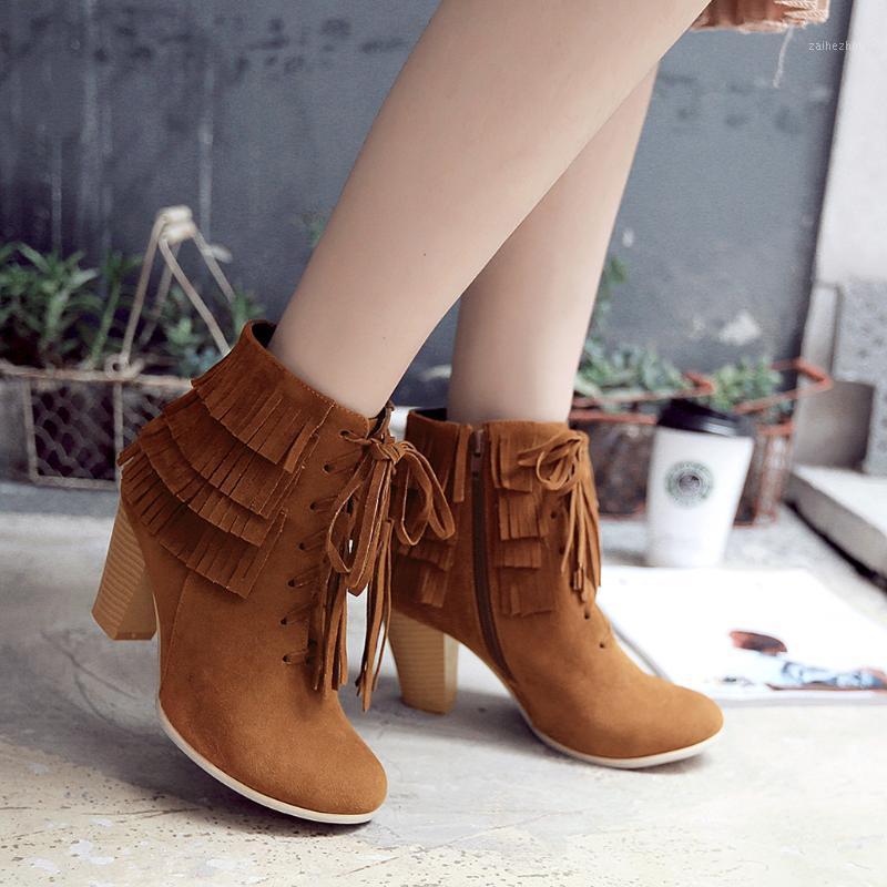 2020 New Arrival Women Ankle Boots Flock Tassel Lace Up Shoe Woman Big Size Square Heel Platform Shoes Fashion Winter Boots1, Black
2020 New Arrival Women Ankle Boots Flock Tassel Lace Up Shoe Woman Big Size Square Heel Platform Shoes Fashion Winter Boots1, Black
