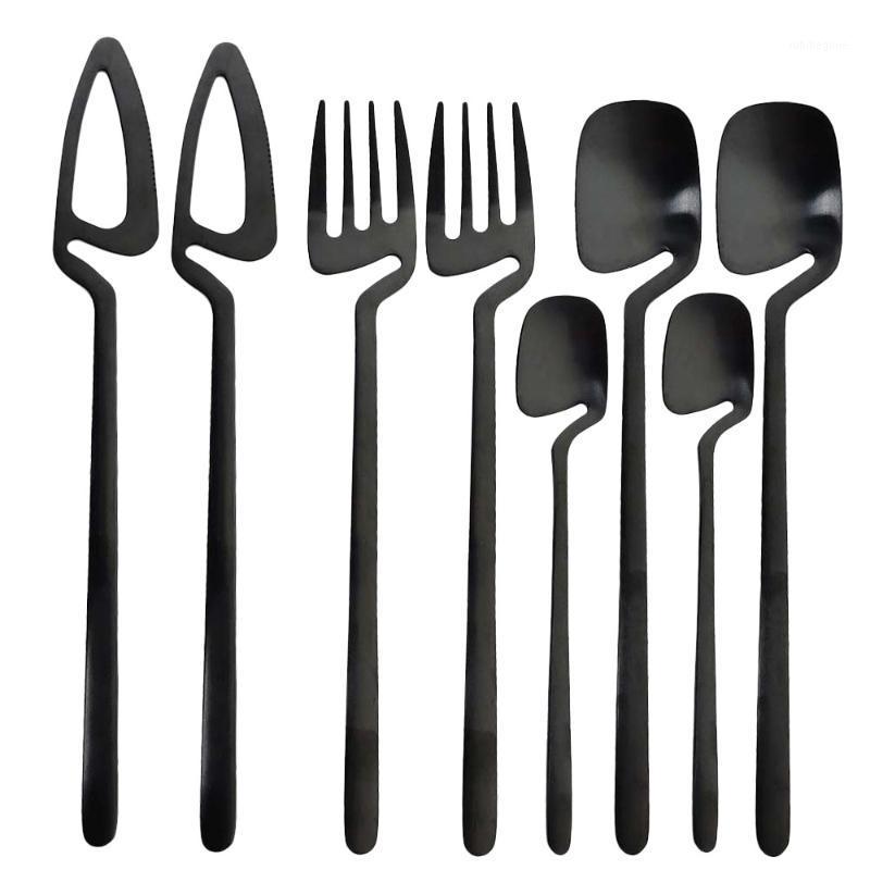 8pcs/2Set Matte Black Dinnerware Sets Kitchen Decor Spoon Fork Knife Tableware Set Gold Cutlery Ice Cream Soup Coffee Use1
8pcs/2Set Matte Black Dinnerware Sets Kitchen Decor Spoon Fork Knife Tableware Set Gold Cutlery Ice Cream Soup Coffee Use1