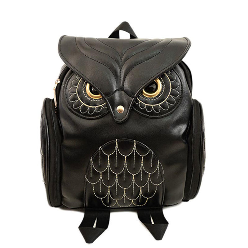 Fashion Women Backpack Newest Stylish Cool Black PU Leather Owl Backpack Female Hot Sale Women shoulder bag school bags A1113
Fashion Women Backpack Newest Stylish Cool Black PU Leather Owl Backpack Female Hot Sale Women shoulder bag school bags A1113