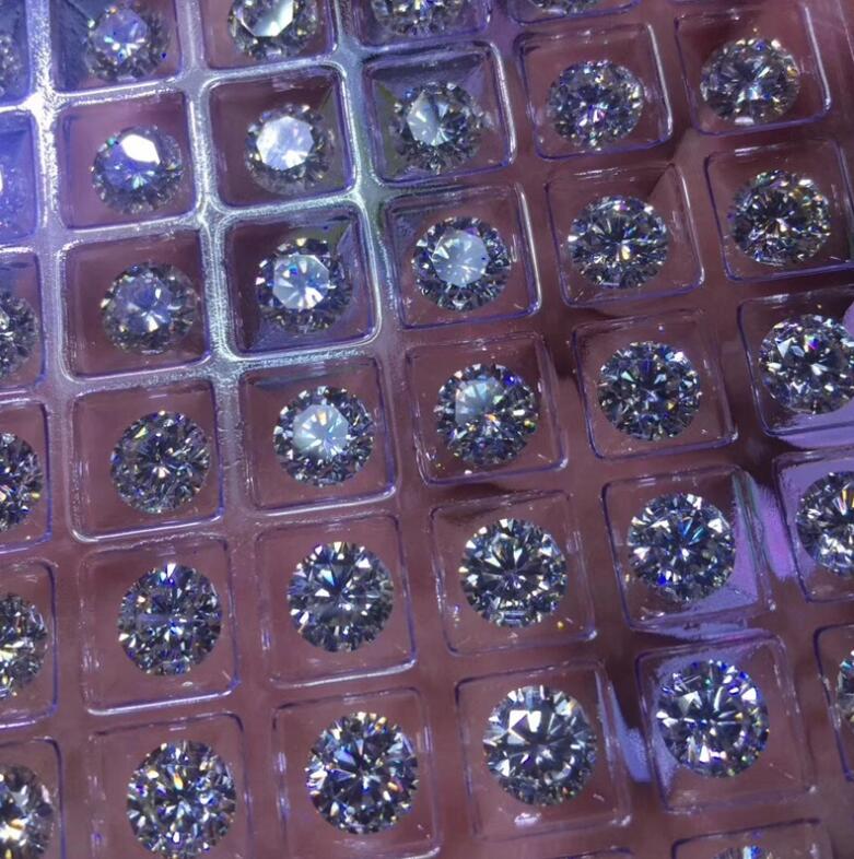 Sterg Sier S 2CT Moissanite Dia Earring Wedding Engagement Earrings Eent Cut Snow Round Hip Hop