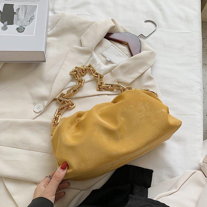 Fashion Cloud Handbag Totes Women Chain Simple Underarm Shoulder Bags Solid Color Travel Street Pleated Clutches Handbags New, Black
Fashion Cloud Handbag Totes Women Chain Simple Underarm Shoulder Bags Solid Color Travel Street Pleated Clutches Handbags New, Black