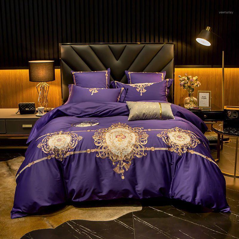 European Bohemia Bedding Set Gold Royal Embroidery Egyptian Cotton Duvet Cover Bed Linen Fitted Sheet Pillowcases1, 15
European Bohemia Bedding Set Gold Royal Embroidery Egyptian Cotton Duvet Cover Bed Linen Fitted Sheet Pillowcases1, 15