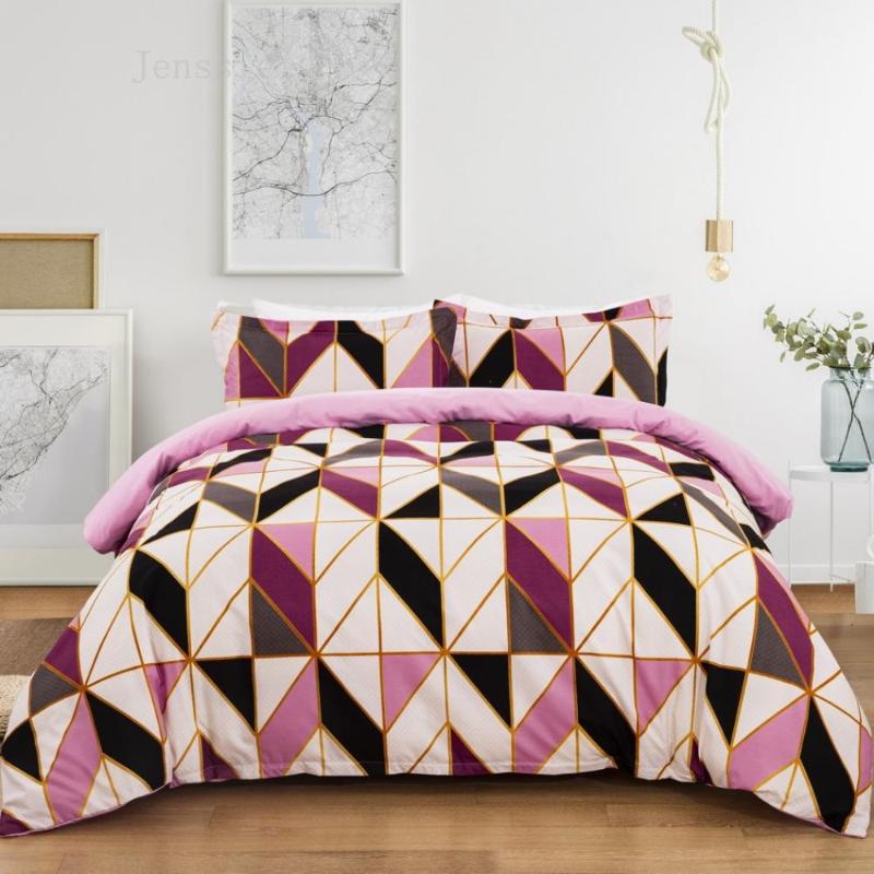 Luxury Style Geometry Pink Printed Duvet Cover Set Nordic King Size Bedding Sets Double Queen Quilt Covers with Pillowcase, As picture
Luxury Style Geometry Pink Printed Duvet Cover Set Nordic King Size Bedding Sets Double Queen Quilt Covers with Pillowcase, As picture