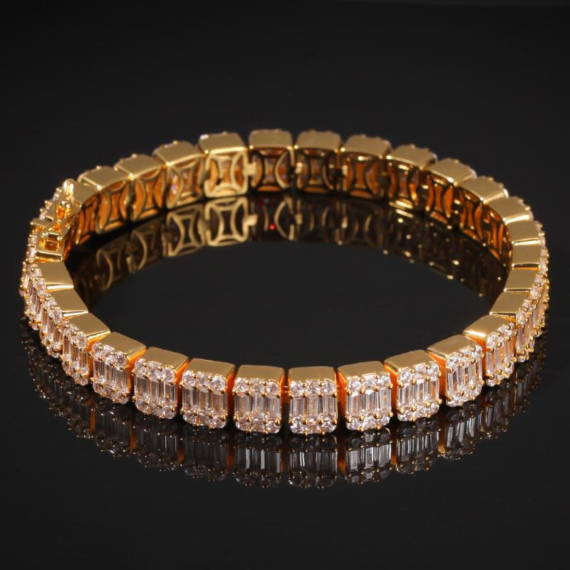 2 Columns Square Cubic Zirconia BLING Charm Hip hop Gold Silver Color Mens Bracelets Bling Fashion Jewelry
2 Columns Square Cubic Zirconia BLING Charm Hip hop Gold Silver Color Mens Bracelets Bling Fashion Jewelry