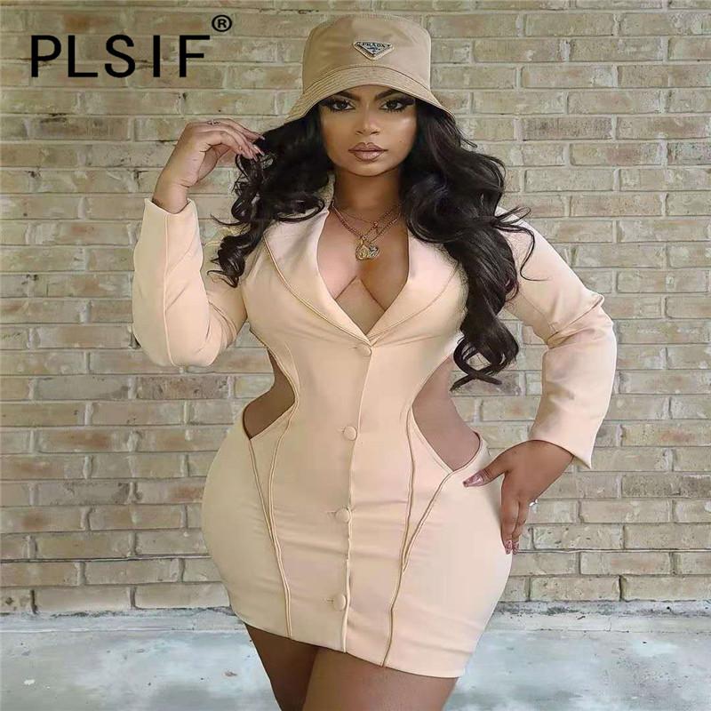 Hot Style V Neck Solid Sheath Mini Dress Ladies Full Sleeve Party Club Bodycon Dress Female Vestidos, Beige
Hot Style V Neck Solid Sheath Mini Dress Ladies Full Sleeve Party Club Bodycon Dress Female Vestidos, Beige
