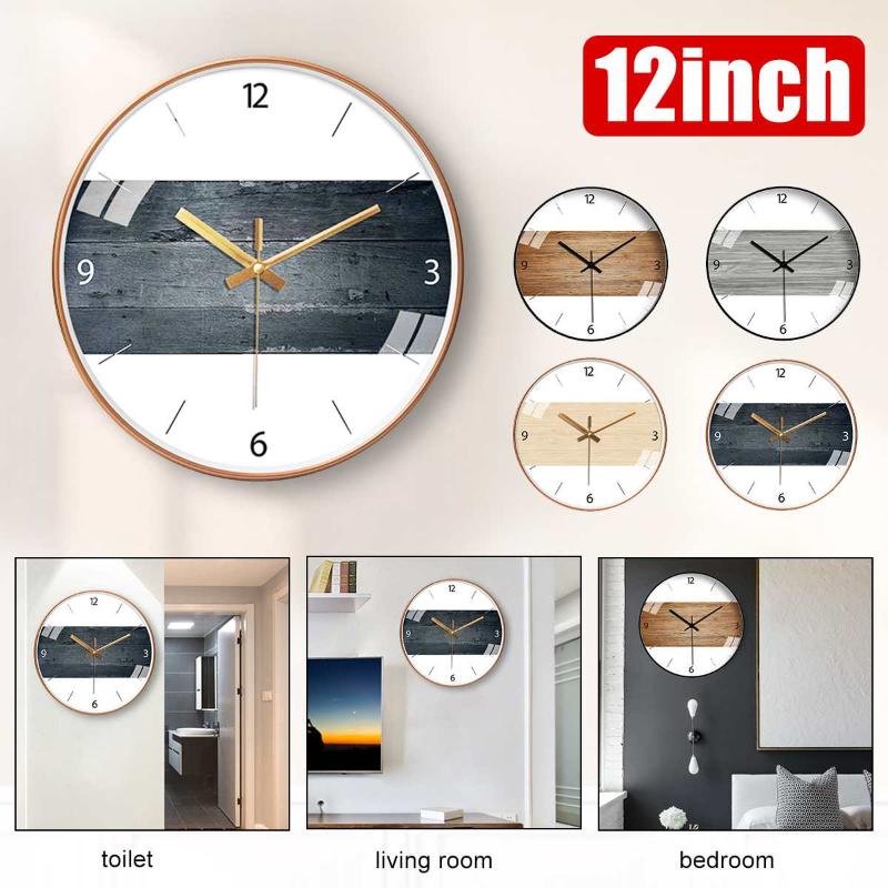 12inch/30cm Nordic Large Wall Clock Silent ABS Clocks Black/Golden Movement Modern Wood Grain Wall Clock Decorate Home
12inch/30cm Nordic Large Wall Clock Silent ABS Clocks Black/Golden Movement Modern Wood Grain Wall Clock Decorate Home