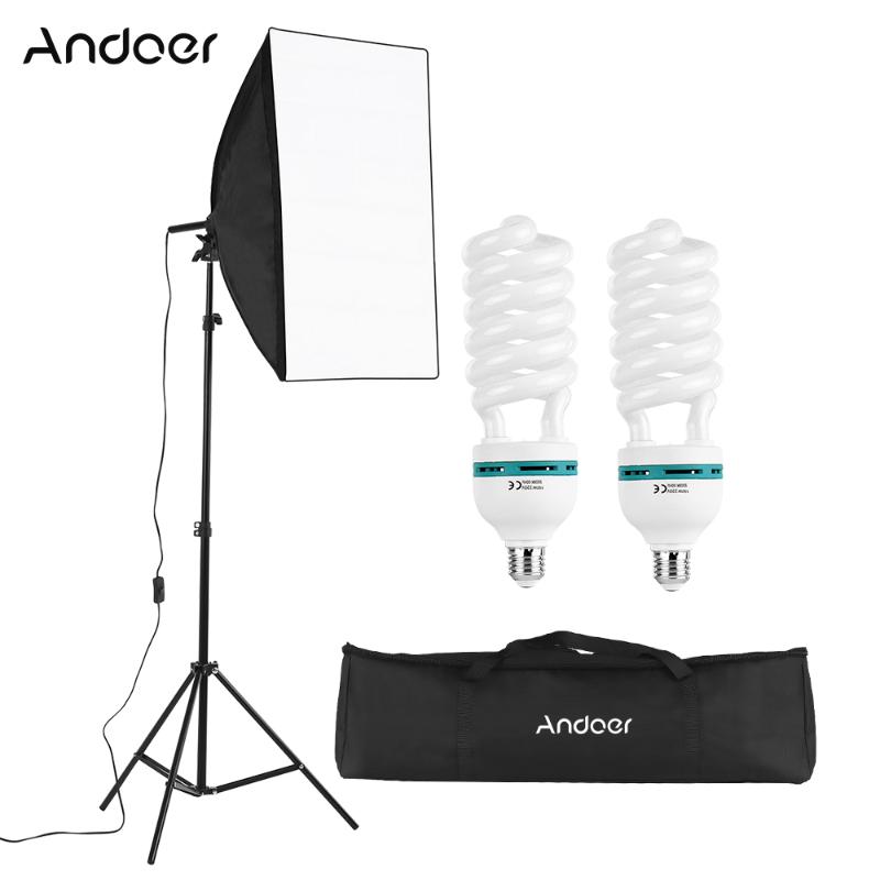 Andoer Photography Light Kit Studio Including Softbox Light Bulbs Stand Carry Bag Photography Studio Photo Kit
Andoer Photography Light Kit Studio Including Softbox Light Bulbs Stand Carry Bag Photography Studio Photo Kit