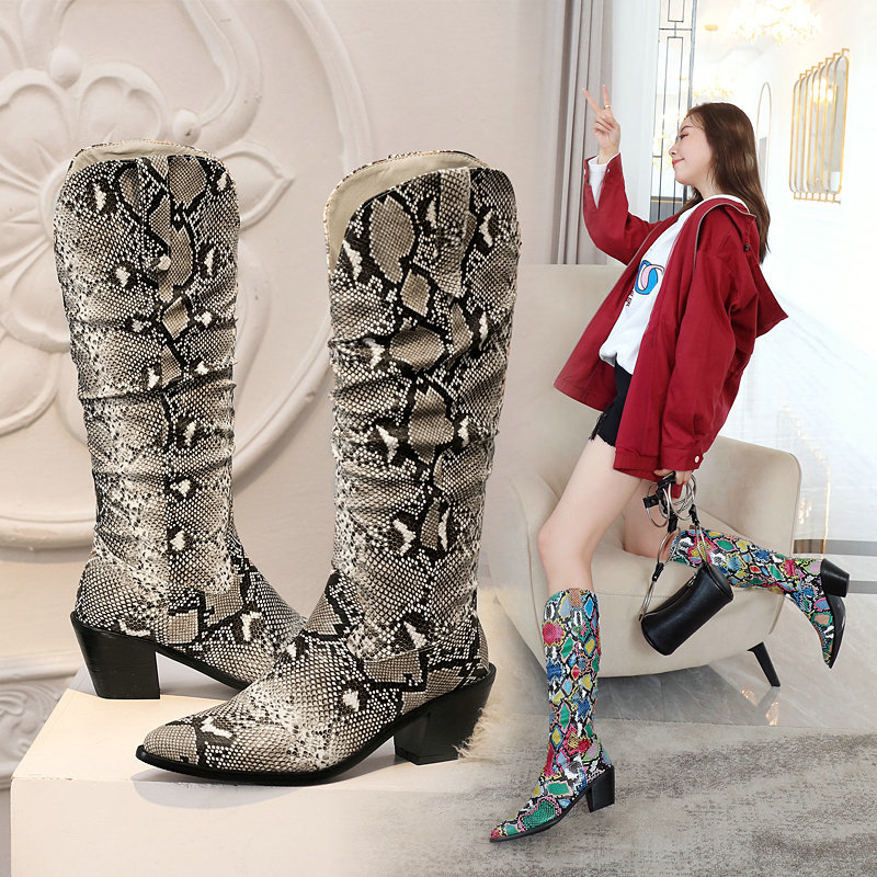 2021 New Winter Keep Warm Knee High Pointed Toe Square Heel Women Shoes Snakeskin Pu Leather Ladies Boots Size 34-43 T1w4, White
2021 New Winter Keep Warm Knee High Pointed Toe Square Heel Women Shoes Snakeskin Pu Leather Ladies Boots Size 34-43 T1w4, White