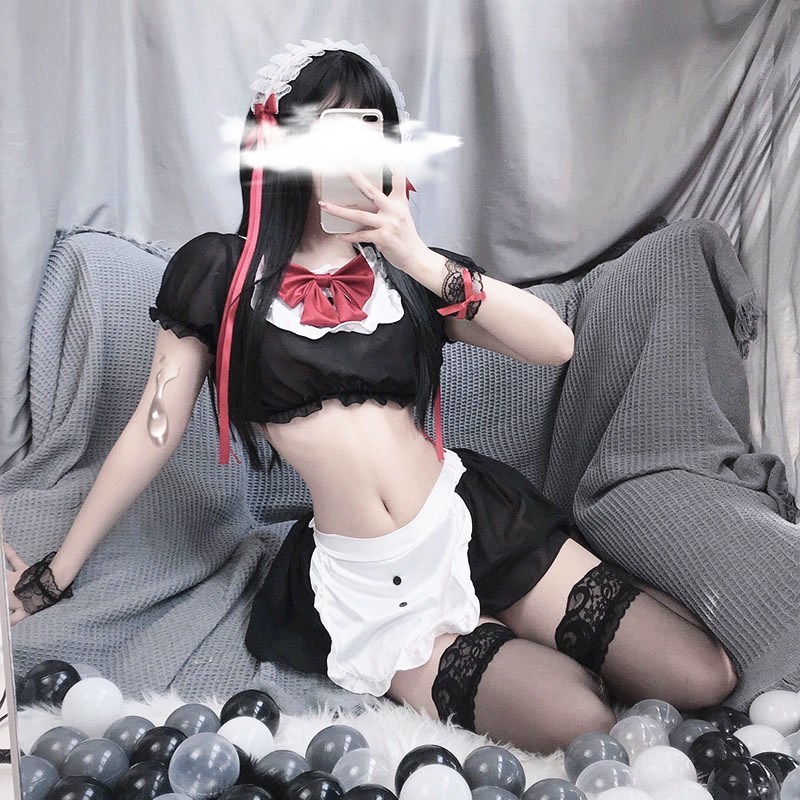 Sexy erotic lolita maid cosplay lingerie kawaii underwear top devil roleplay set black babydoll with red bow for woman
Sexy erotic lolita maid cosplay lingerie kawaii underwear top devil roleplay set black babydoll with red bow for woman