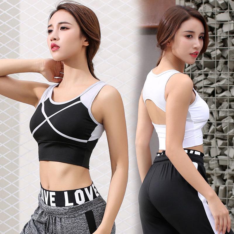 Sports Women' Fitness Running Exercise Stitching Quick-Drying Gather Crop Top Shockproof Bra Sports Bra Yoga Vest Style New Hot, Black
Sports Women' Fitness Running Exercise Stitching Quick-Drying Gather Crop Top Shockproof Bra Sports Bra Yoga Vest Style New Hot, Black