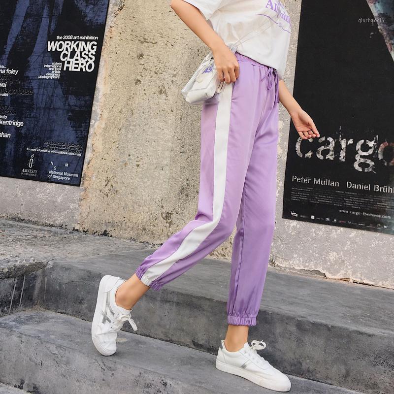 ins Super fire sports pants female summer students loose Harajuku bf ninth pants silky dove leg tie casual Running fitness pant1, Black
ins Super fire sports pants female summer students loose Harajuku bf ninth pants silky dove leg tie casual Running fitness pant1, Black