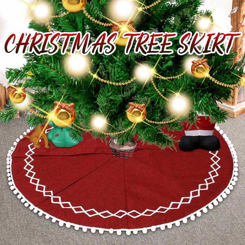 48" Christmas Tree Skirt Carpet New Year Decorations Double Layers Thick Xmas Tree Decor Skirt Xmas Mat Cover, Red
48" Christmas Tree Skirt Carpet New Year Decorations Double Layers Thick Xmas Tree Decor Skirt Xmas Mat Cover, Red