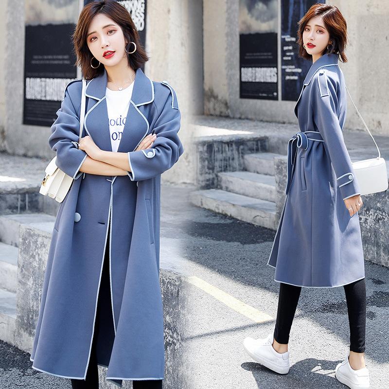 Female Trench Outerwear Plus Size Autumn Winter Trench Coat for Women Adjustable blue Slim Solid apricot Coat White Long
Female Trench Outerwear Plus Size Autumn Winter Trench Coat for Women Adjustable blue Slim Solid apricot Coat White Long