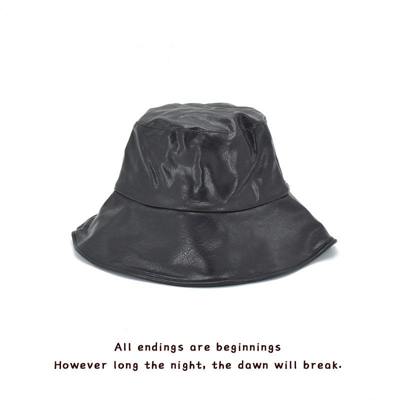 Wide Brim Hats Fashion PU Bucket Hat Leather Fishing Cap Soild Foldable Hiking Hip-Hop Street Waterproof Panama For Women And Men, Black
Wide Brim Hats Fashion PU Bucket Hat Leather Fishing Cap Soild Foldable Hiking Hip-Hop Street Waterproof Panama For Women And Men, Black