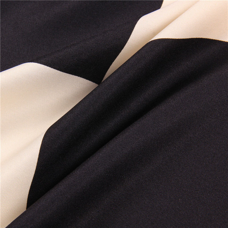 Double-Sided Grid Print Hair Scarf Wrap Shawl 90 Silk Scarfs Square Handmade Joker Neck Foulard Satin Hand Rolled Edge Bandana Headband