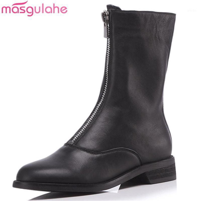 Masgulahe 2021 fashion boots women round toe zip ankle boots round toe genuine leather low heels classic size 33-431, White
Masgulahe 2021 fashion boots women round toe zip ankle boots round toe genuine leather low heels classic size 33-431, White