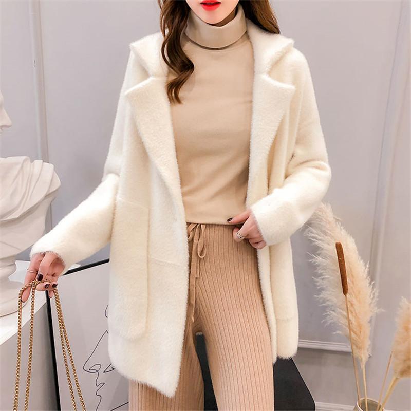 2020 Autumn And Winter New Women' Long-sleeved Coat Loose Easy Matching Thick Cardigan Fashion Solid Color Coat, Beige
2020 Autumn And Winter New Women' Long-sleeved Coat Loose Easy Matching Thick Cardigan Fashion Solid Color Coat, Beige