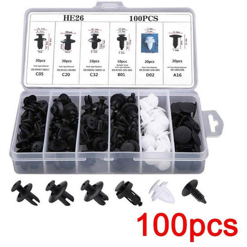 6 Sizes/100Pcs Car Fasteners Clips Car Body Repair Tool Accessories Fastener Kit with Plastic Box Set Nylon Clip HE26
6 Sizes/100Pcs Car Fasteners Clips Car Body Repair Tool Accessories Fastener Kit with Plastic Box Set Nylon Clip HE26