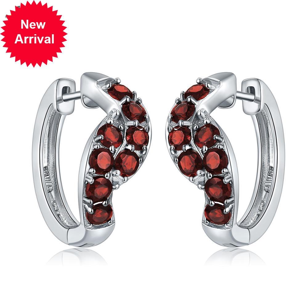 Hutang 2.24ct Natural Red Garnet Gemstone Argola earrings of Solid Women 925 Sterling Elegant Fine Silver Accessaries New Jewels
Hutang 2.24ct Natural Red Garnet Gemstone Argola earrings of Solid Women 925 Sterling Elegant Fine Silver Accessaries New Jewels