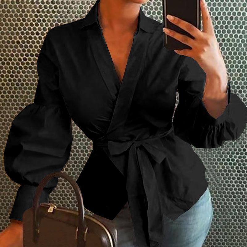Women Tops and Blouses 2021 Autumn Lantern Sleeve Tunic Shirts Casual Loose V-Neck Female Blusas Mujer Belted Plus Size, White solid
Women Tops and Blouses 2021 Autumn Lantern Sleeve Tunic Shirts Casual Loose V-Neck Female Blusas Mujer Belted Plus Size, White solid
