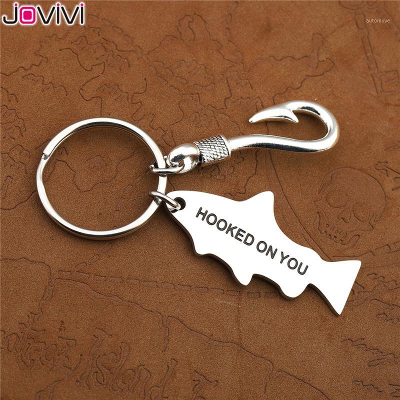 Jovivi Custom Hooked On You Keychain Key Ring Stainless Steel Fish Hook Charm Fishing Keychain Fisherman Father's Day Gift1
Jovivi Custom Hooked On You Keychain Key Ring Stainless Steel Fish Hook Charm Fishing Keychain Fisherman Father's Day Gift1