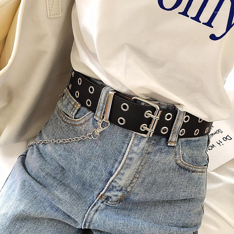 Fashion Punk Hip hop PU leather Belts Wide two rows Rivet waist belt Jeans Silver Metal Chain Clothes Accessories1, As pic
Fashion Punk Hip hop PU leather Belts Wide two rows Rivet waist belt Jeans Silver Metal Chain Clothes Accessories1, As pic