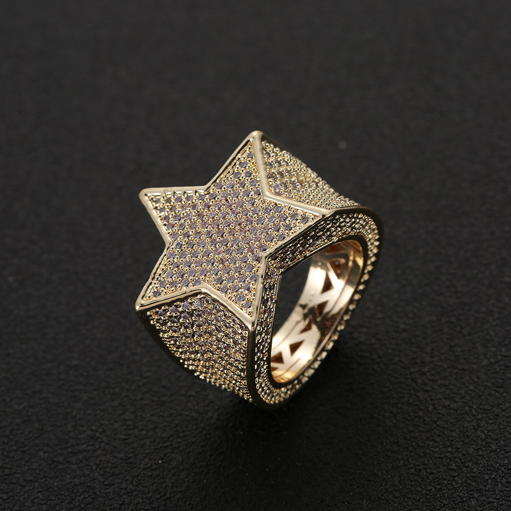 Men Fashion Copper Gold Silver Iced Out Star Ring High Quality Cz Stone Star Shape Ring Jewelry
Men Fashion Copper Gold Silver Iced Out Star Ring High Quality Cz Stone Star Shape Ring Jewelry