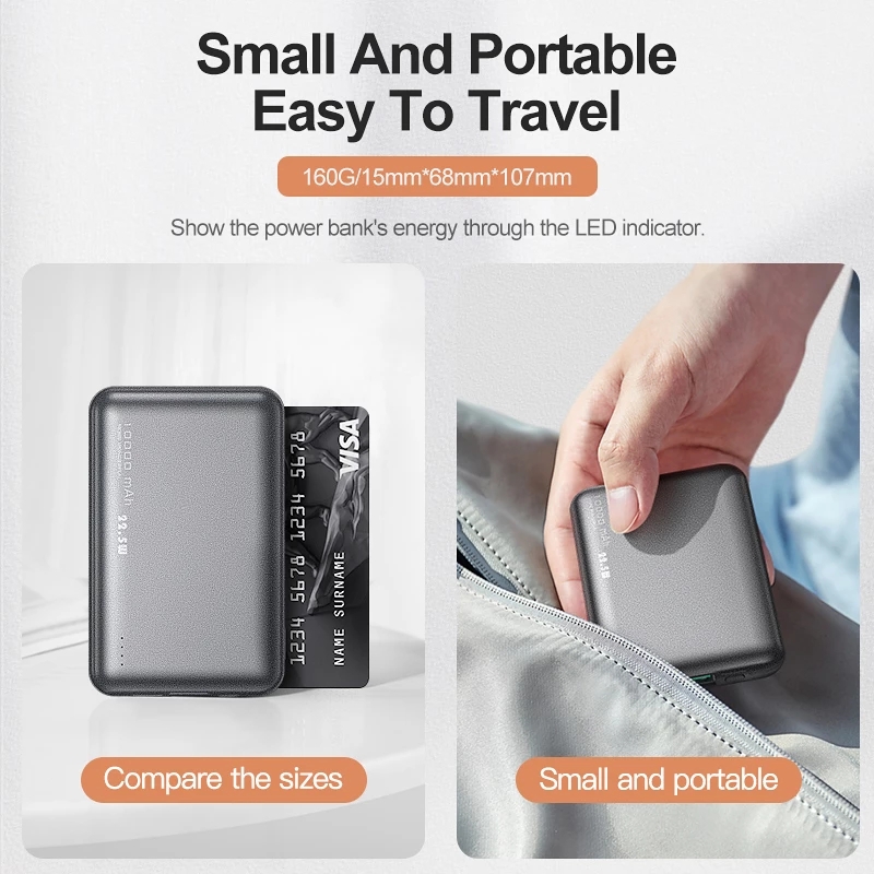 Power Bank 10000mAh QC PD 3.0 PoverBank Fast Charging PowerBank 10000 mAh USB Mini External Battery Charger For Xiaomi, Blue
Power Bank 10000mAh QC PD 3.0 PoverBank Fast Charging PowerBank 10000 mAh USB Mini External Battery Charger For Xiaomi, Blue