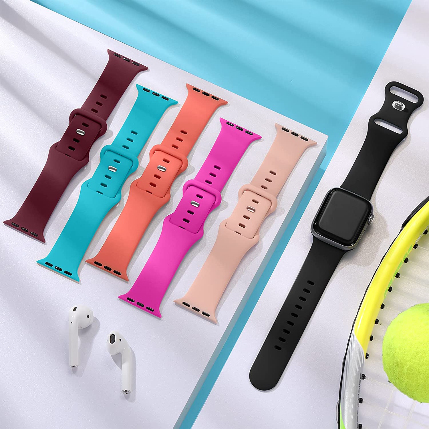 Silicone Strap For Apple Watch band 40mm 44mm 38mm 42mm Rubber watchband smartwatch bracelet iWatch serie 3 4 5 6 se 7 45mm
Silicone Strap For Apple Watch band 40mm 44mm 38mm 42mm Rubber watchband smartwatch bracelet iWatch serie 3 4 5 6 se 7 45mm