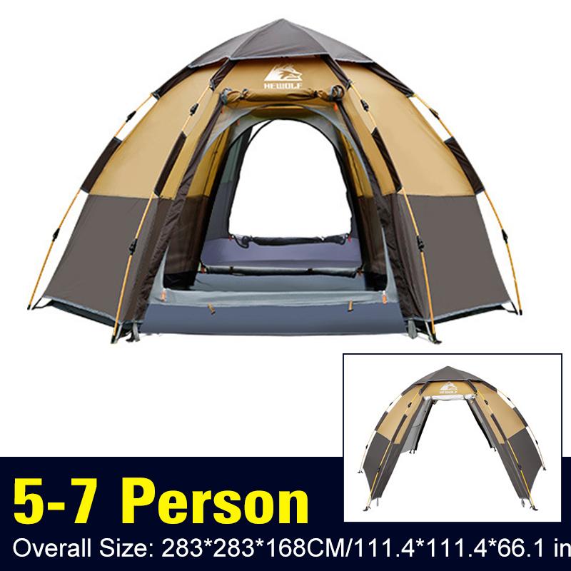 3-4/5-7 Person Auto Setup Camping Tent Anti-UV Sun Shelters Outdoor Camping Tent Waterproof Anti-mosquito Moisture Proof
3-4/5-7 Person Auto Setup Camping Tent Anti-UV Sun Shelters Outdoor Camping Tent Waterproof Anti-mosquito Moisture Proof