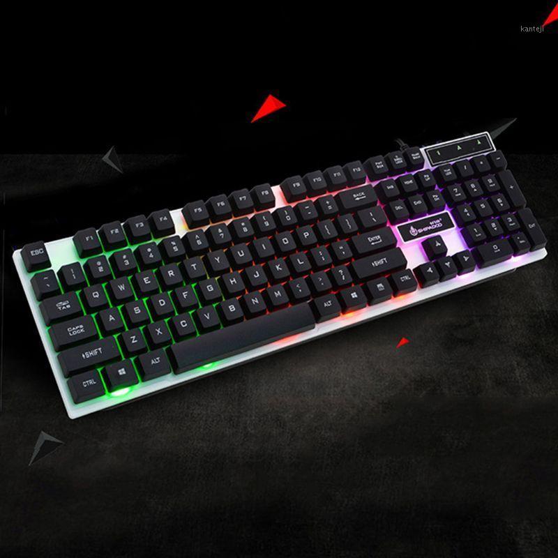 USB Computer Wired Keyboard Colorful Backlit Game Rainbow Glow Floating Button Y51A1
USB Computer Wired Keyboard Colorful Backlit Game Rainbow Glow Floating Button Y51A1