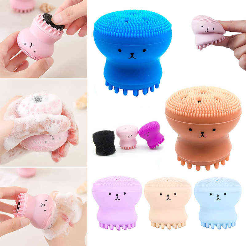 NXY Face Care Devices Ctopus Shape Silicone Face Cleansing Brush Washing Product Pore Cleaner Exfoliator Scrub Skin Care Tslm1 0222