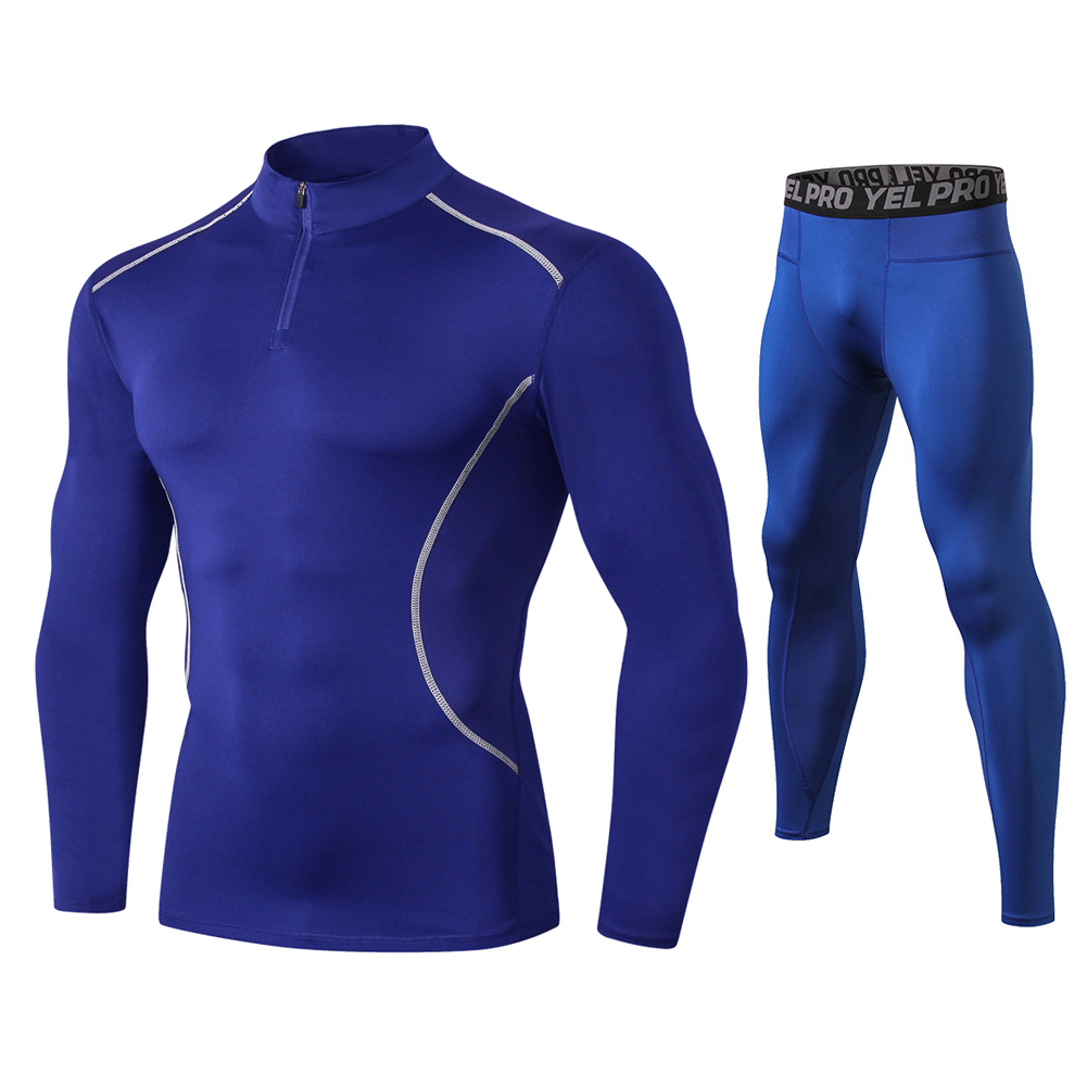 Fanceey High Collar Winter Thermo Underwear Thermal Men Long Johns Thermal Clothing Rashgard Kit Sport Compression Underwear 201125