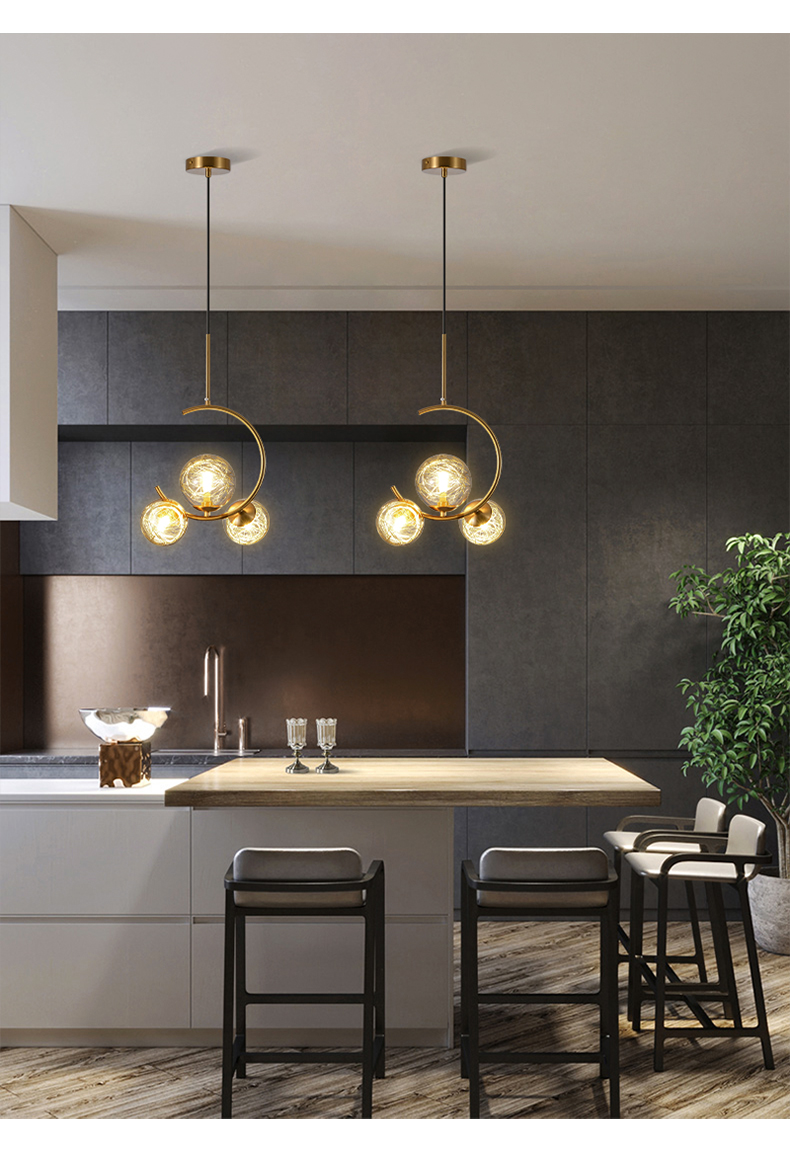 Modern minimalist glass ball golden LED pendant lamp Nordic living room bedroom kitchen decoration lamp dining room chandelier
Modern minimalist glass ball golden LED pendant lamp Nordic living room bedroom kitchen decoration lamp dining room chandelier
