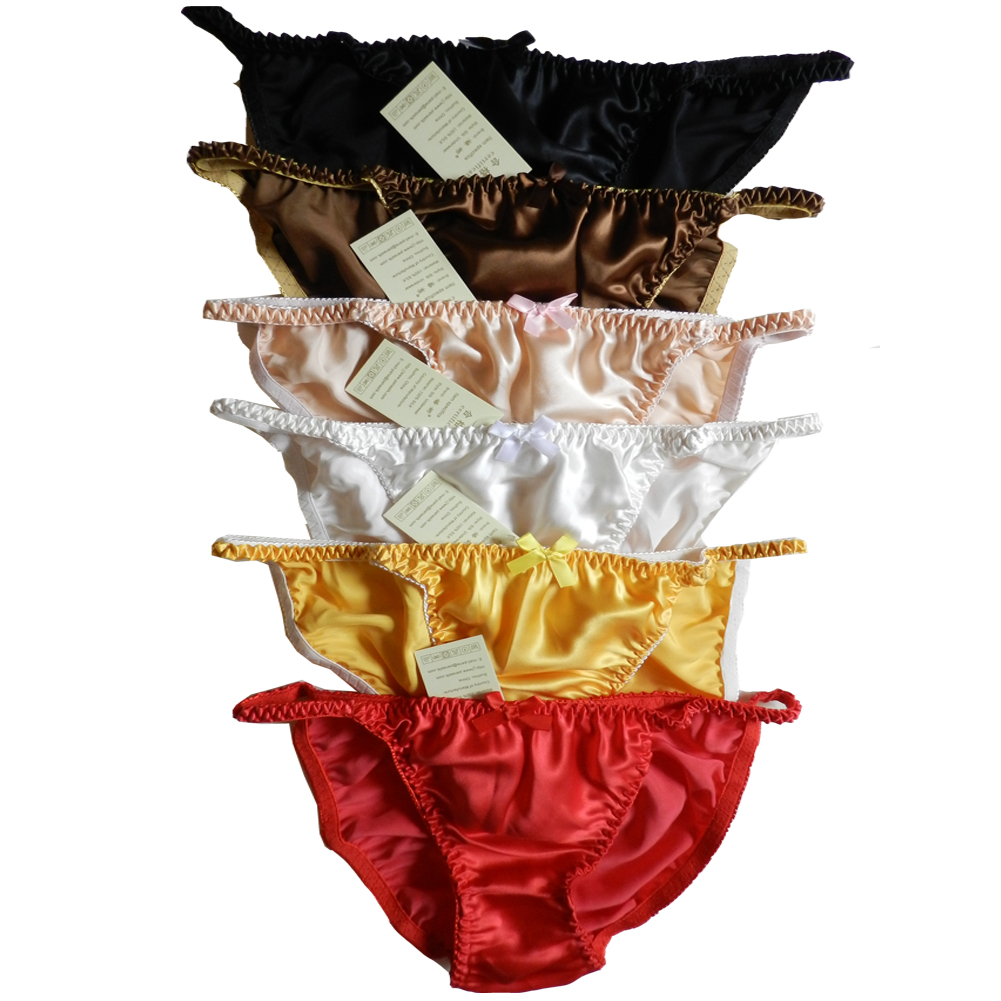 6pcs Sexy Girls Pure 100% Silk String Bikini Briefs/Panties Size S L XL XXL (W26"-41, Black;pink
6pcs Sexy Girls Pure 100% Silk String Bikini Briefs/Panties Size S L XL XXL (W26"-41, Black;pink