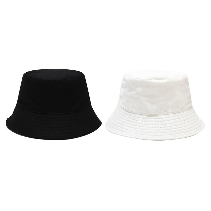 Unisex Vintage Reversible Cotton Bucket Hat Simple Solid Color Fisherman Cap, White
Unisex Vintage Reversible Cotton Bucket Hat Simple Solid Color Fisherman Cap, White
