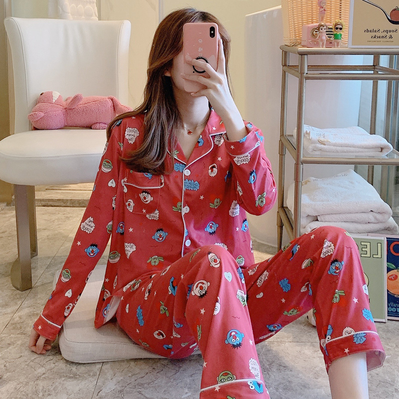 Women Pajamas Sets Lovely Wear Leisure Clothes Personality Autumn Long Sleeved Women Pajamas for Women Pyjamas Sets Nightwear Pj 201027