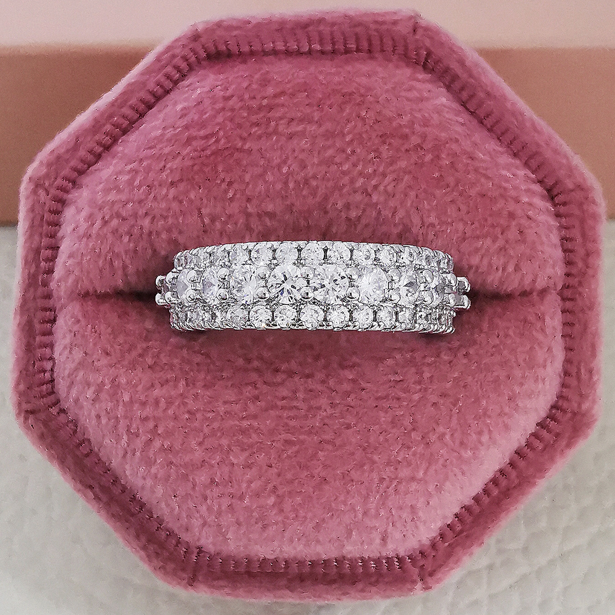 Choucong 2022 Wedding Rings Top Sell Sparkling Luxury Jewelry 925 Sterling Silver Pave White Topaz CZ Diamond Gemstones Promise Women 4 Rings For Love